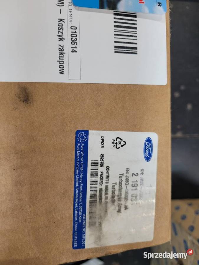 TURBOSPRĘŻARKA FORD CONNECT 2191031 JX6Q6K682AA Pozostałe Radom