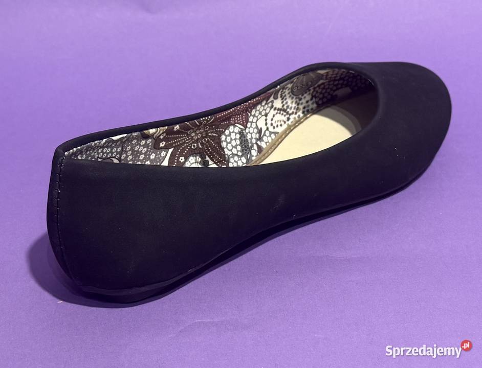 Czarne gładkie baleriny rozmiar 37 AKS5 mazowieckie sprzedam
