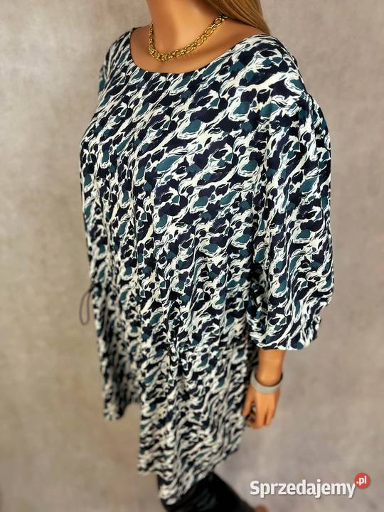 tunika 5XL 50 wiskoza oversize luźna wzór Augustówka