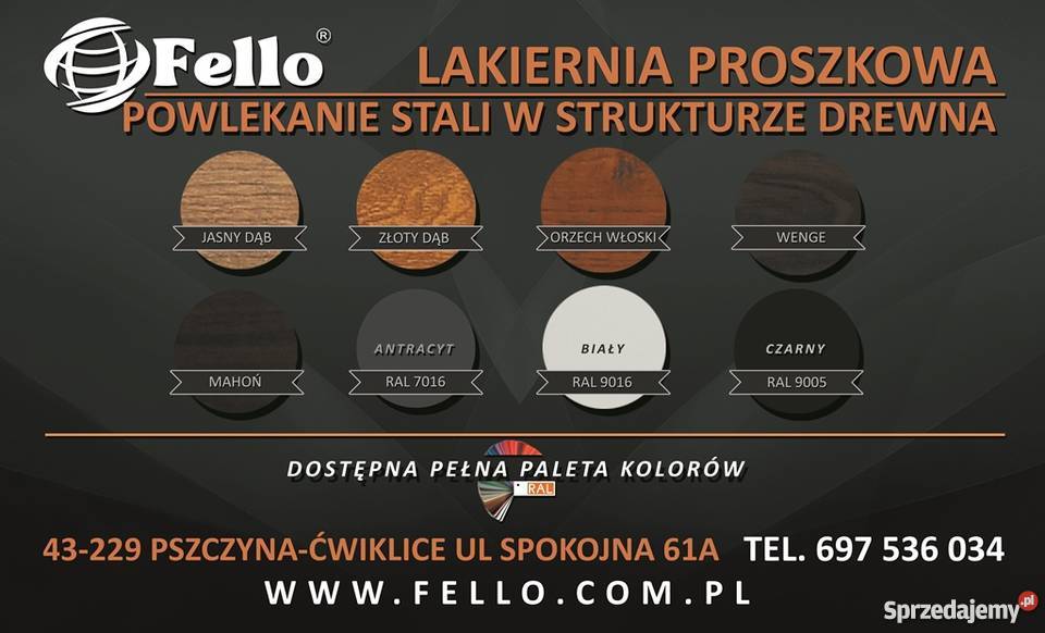 Malowanie Proszkowe Efekt Drewna Powłoki usługa