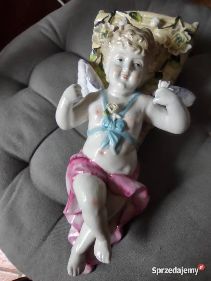 Stara porcelana Miśnia wazonik amorek Poznań