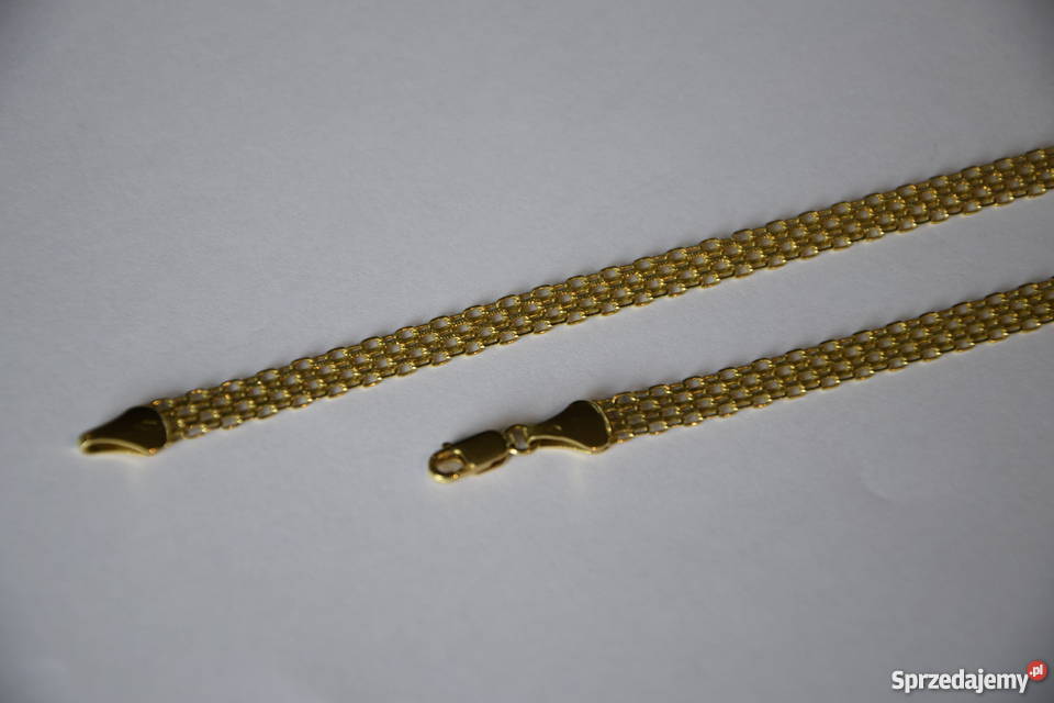 Szeroki złoty łańcuszek złote Naszyjniki Poznań
