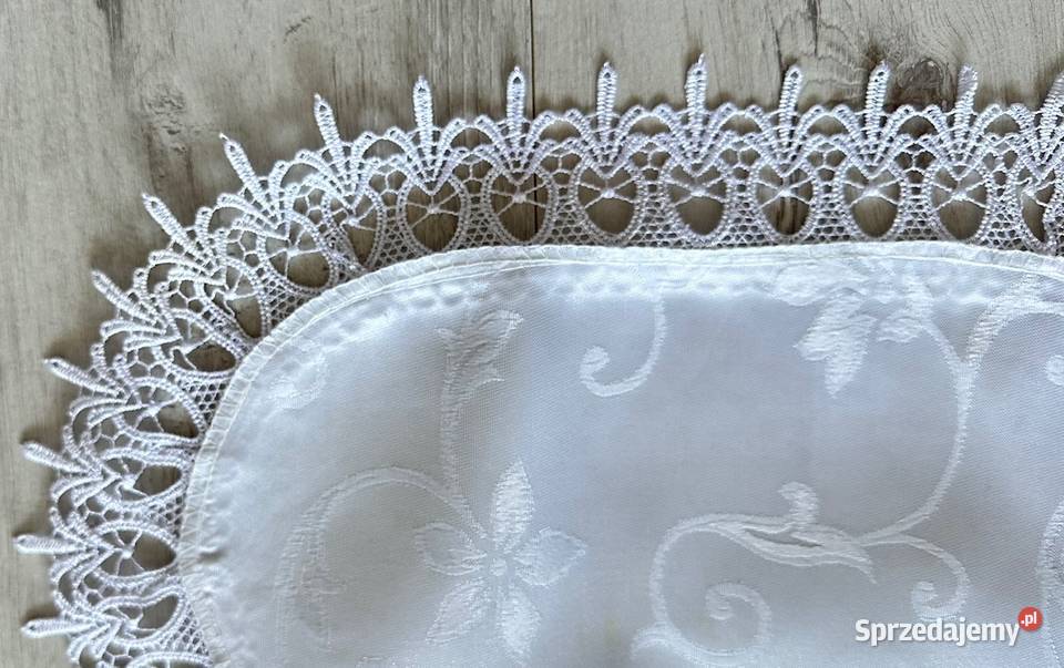 NOWA serwetka biała haftowana do koszyczka biały łódzkie Łódź