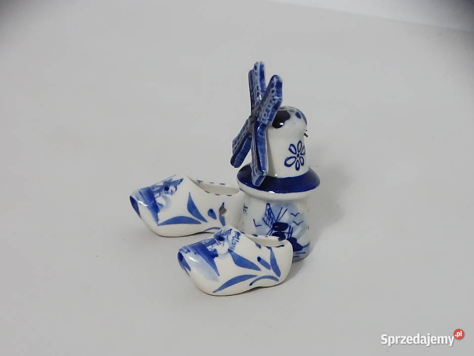 Ceramiczny komplet pamiątkowy z Holandii Wiatrak Pozostałe Pozostałe Biłgoraj