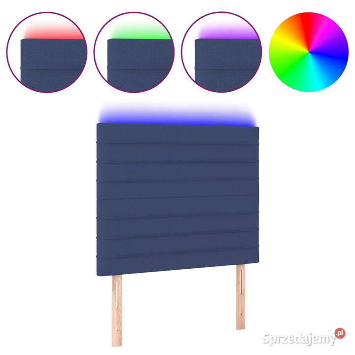 Zagłówek do łóżka z LED niebieski 80x5x118128 Warszawa