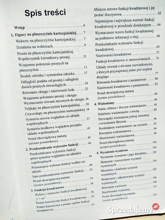 Zbiór zadań rozszerzenie 2 Podkowa używane mazowieckie Warszawa