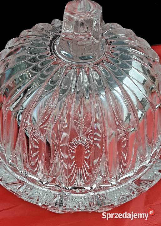 Kryształ pojemnik na masło Porcelana i szkło Myślenice