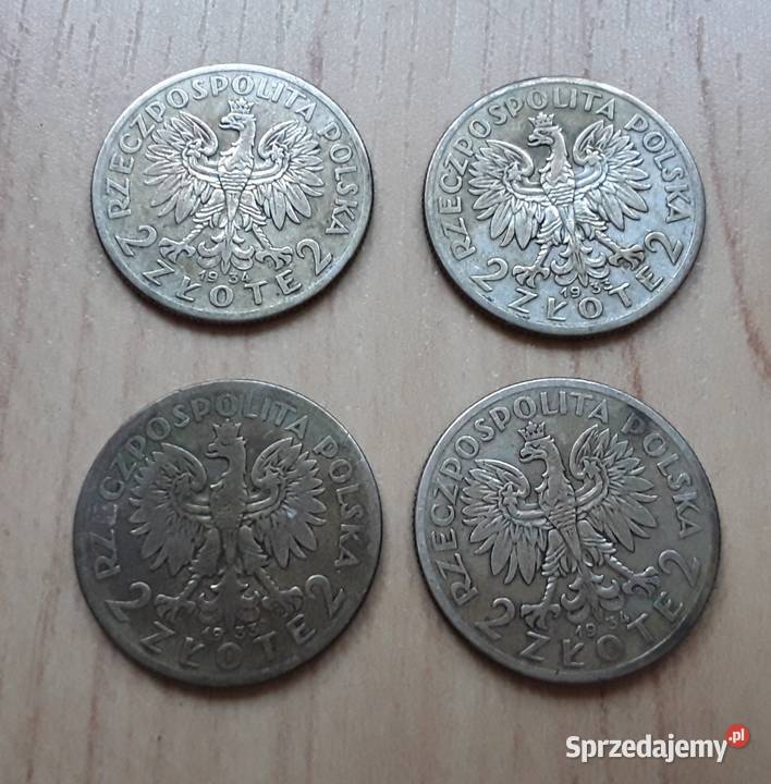 Monety srebrne 2 z 1933 i 1934 r srebro Warszawa