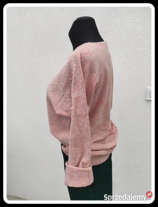 Pastelowy sweter z ozdobami George 40 L Płock