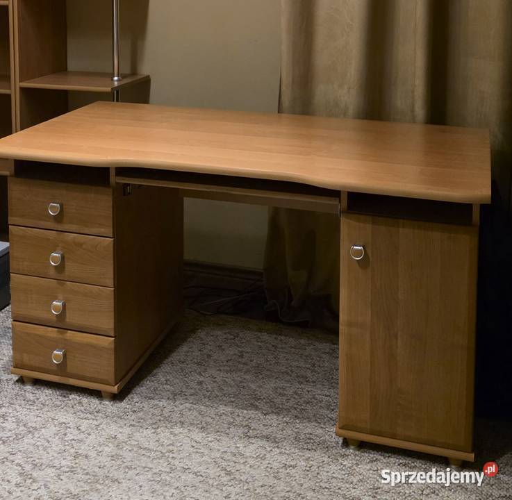 Biurko z szufladami i półkami 67cm Lublin