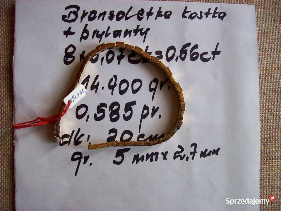 Bransoletka kostka dł 20 585pr Wałcz