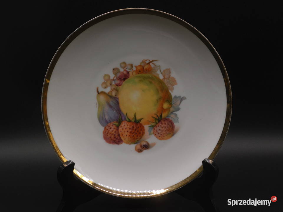 Talerz zabytkowy vintage talerz owocowy wielkopolskie Raszków