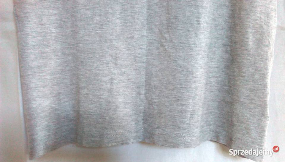 Tshirt szary Męski melanż r S BASIC bawełna NOWY podlaskie