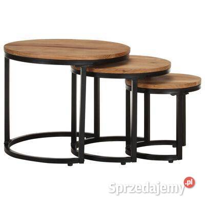 vidaXL Stoliki boczne 3 lite drewno Warszawa
