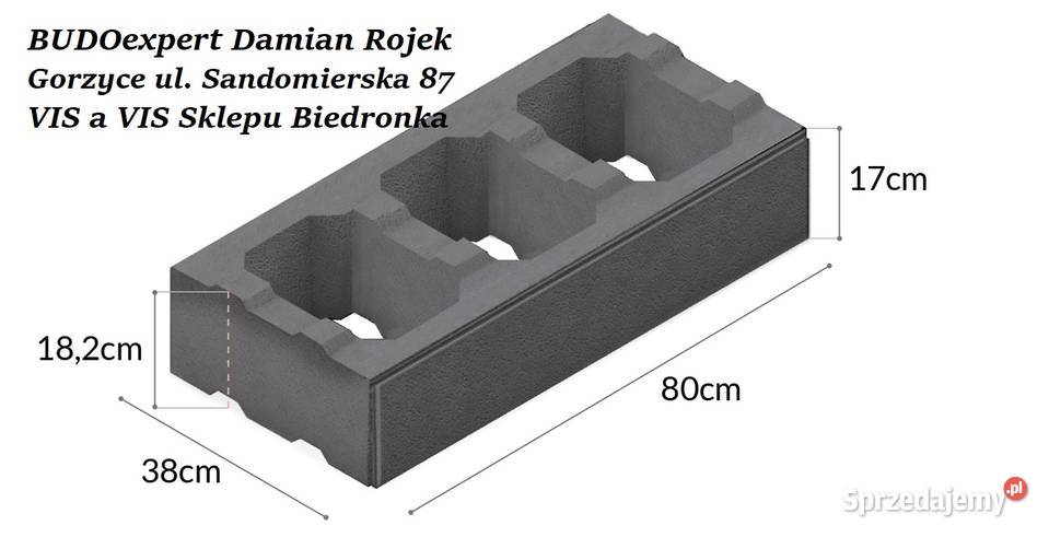 Ogrodzenie modułowe JADAR pustak bloczek gładki Gorzyce