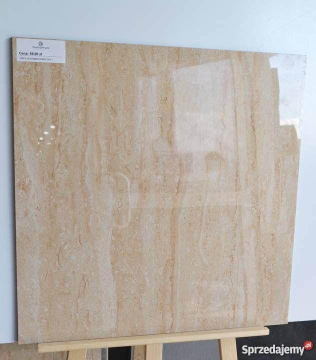 Płytka Gres Travertino 60x60 Ceramstic Połysk małopolskie Zakopane