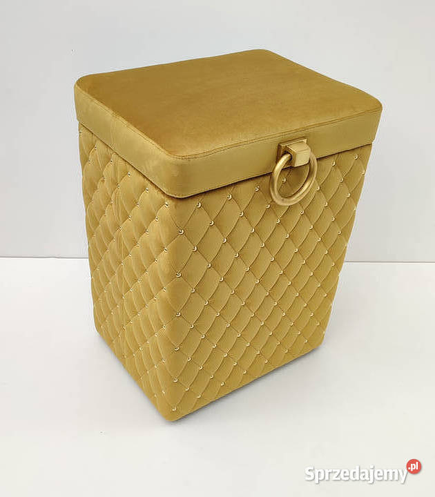 Kufer kosz na pranie bieliźniak Glamour żółty Poznań