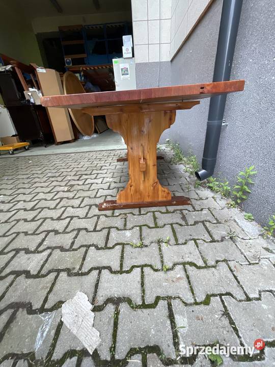 Solidny stół ogrodowy z litego drewna 187.5cm Warszawa