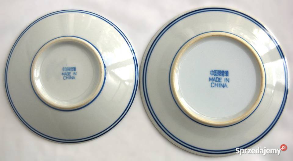 Chiński porcelanowy talerzyk spodek 2 porcelana