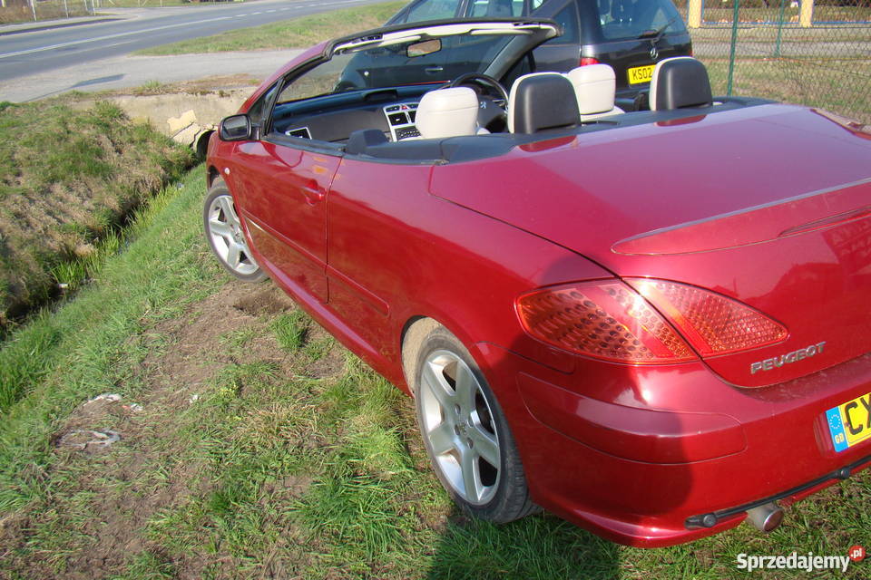 efektowny peugeot 307 kabriolet anglik światła przeciwmgielne Wrocław