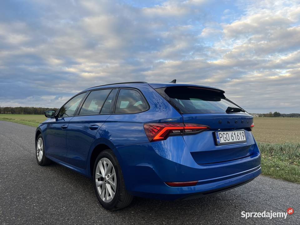 Skoda Octavia Polski Salon niebieski Samochody osobowe Borzysław