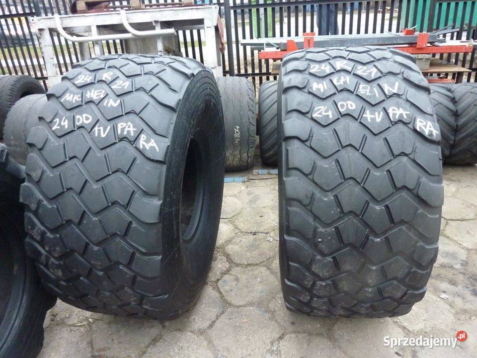 2x Opona używana przemysłowa 24R21 MICHELIN XZL 24cale Opony Zaścianki