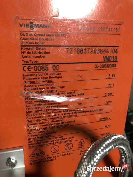 Kocioł multiolejowy wiessmann 18kw Parszów sprzedam