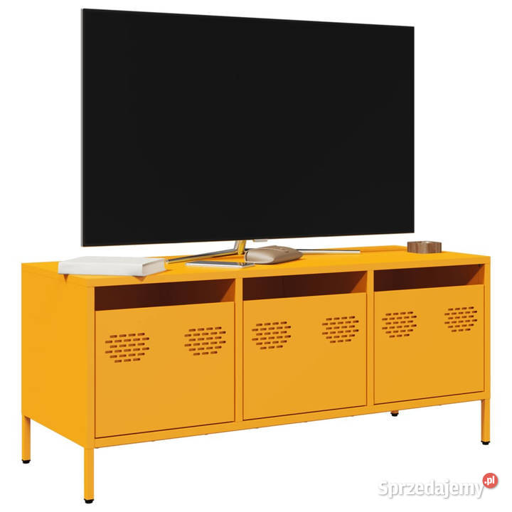 Szafka RTV żółta 1015x39x435 stal walcowana na
