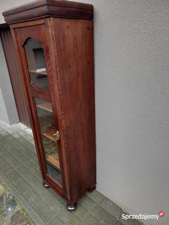 Stary słupek szafka biblioteka witryna dąb Tczew sprzedam