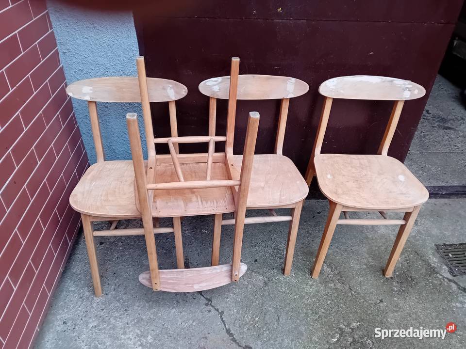 Krzesła drewniane 4 pr Hałasa Bielsko-Biała