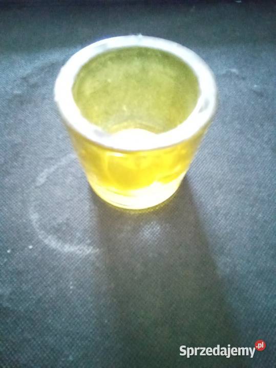 Żółty szklany świecznik Warszawa