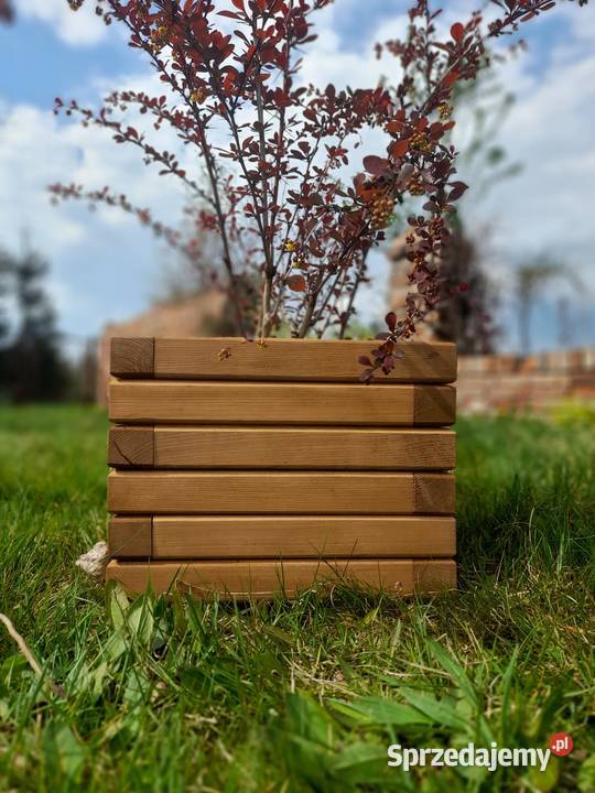 Donica drewniana sosnowa KWADRATOWA Kalety