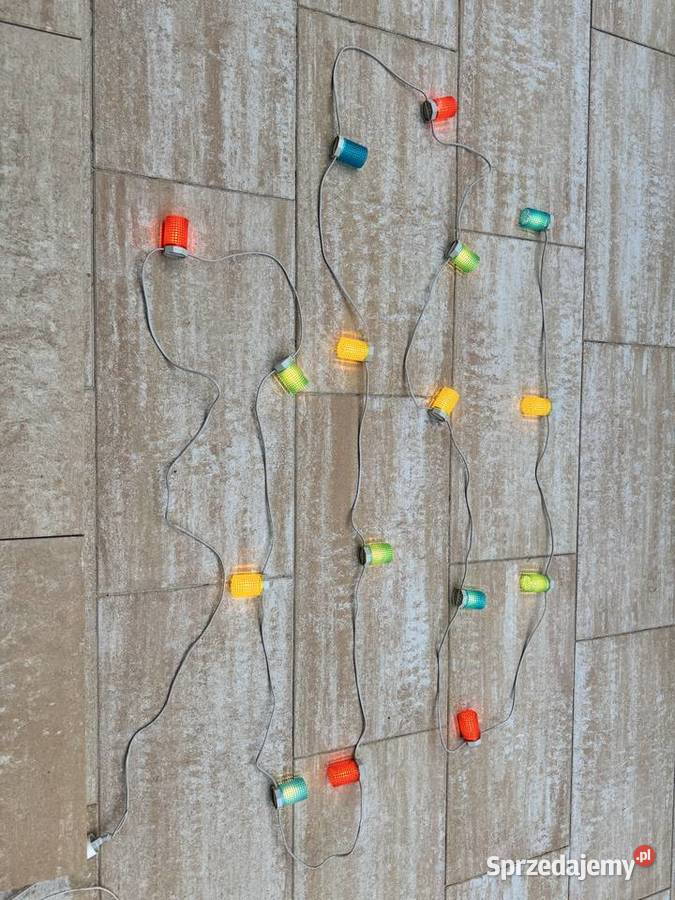 Lampki PRL girlandy oświetlenie zewnętrze Garwolin