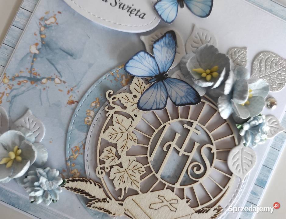 Kartka w pudełku ręcznie robiona na Pamiątkę Rękodzieło Antyki, Sztuka, Kolekcje Łódź sprzedam