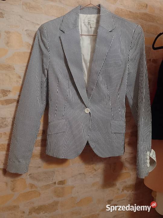 40L ZARA Biało granatowa kamizelka biznesowa z Marynarki i żakiety Kraków sprzedam