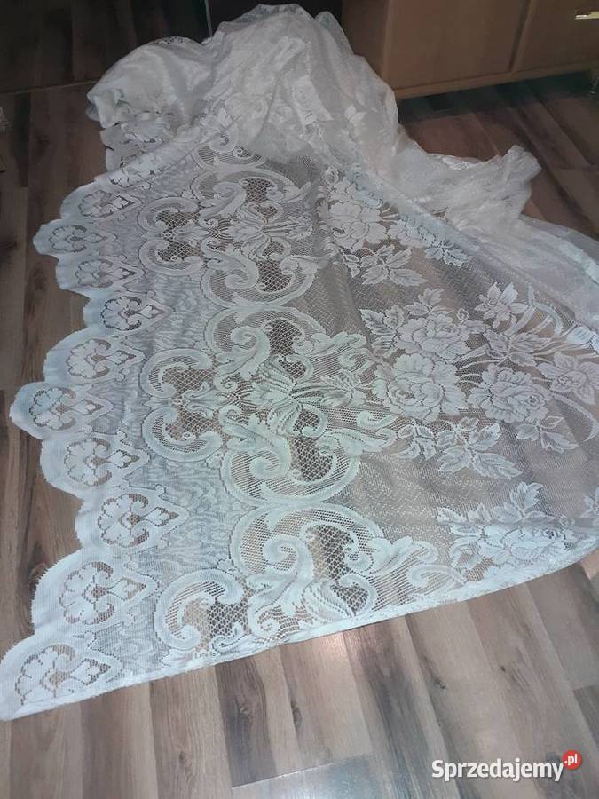 Piękne firanki PRL różne 8 całość śląskie Sosnowiec