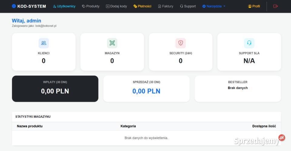 Automatyczna sprzedaż kodów licencji i voucherów Łódź