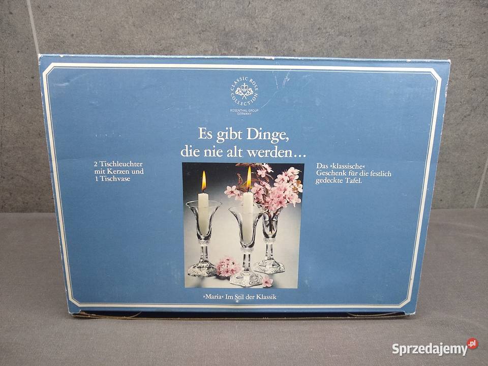 Świeczniki Rosenthal Maria Kryształowa sygnowane Kalisz