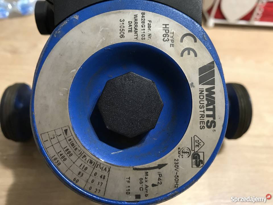 Pompa obiegowa CO Watts industries typ HP63 Piotrków Trybunalski sprzedam