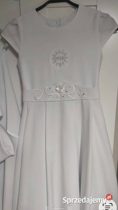 Sukienka komunijna r152158 biała sweterekhalka Pozostałe sprzedam