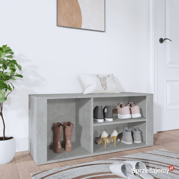 Szafka na buty szarość betonu 100x35x45 WM816924 mazowieckie Warszawa