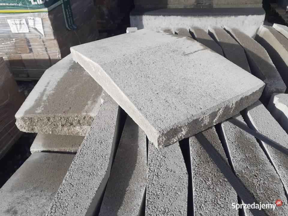 Daszek Dwuspadowy Betonowy Duży 23x46x7 Łupany Wielogóra