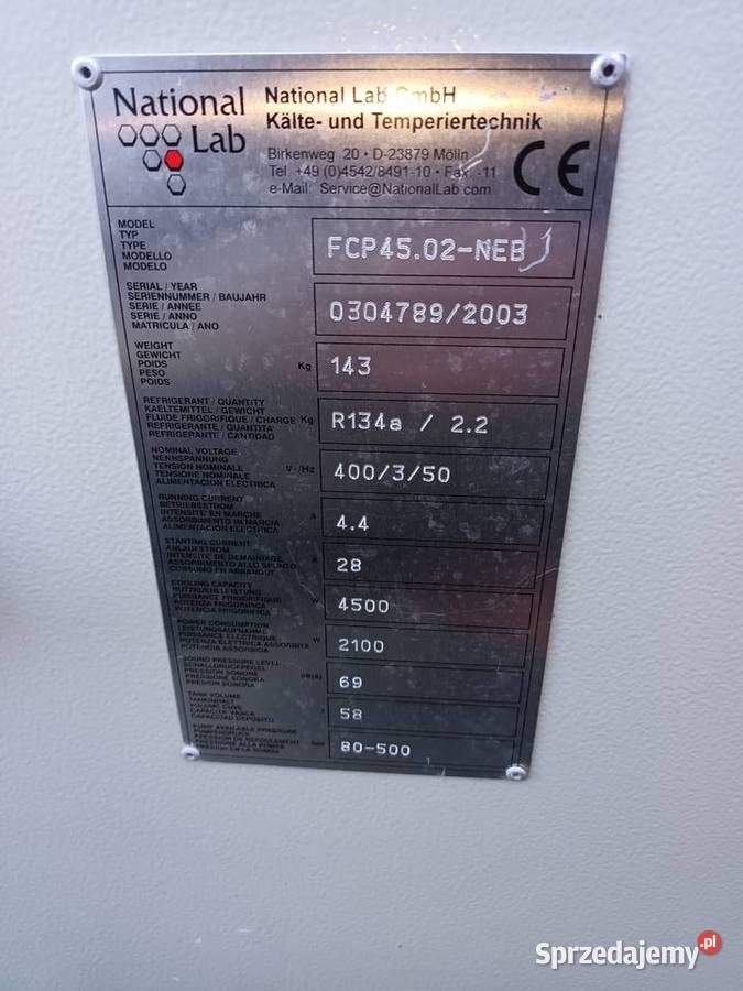 Chiller agregat wody lodowej 4500w FCP4502NEB Nowy Tomyśl