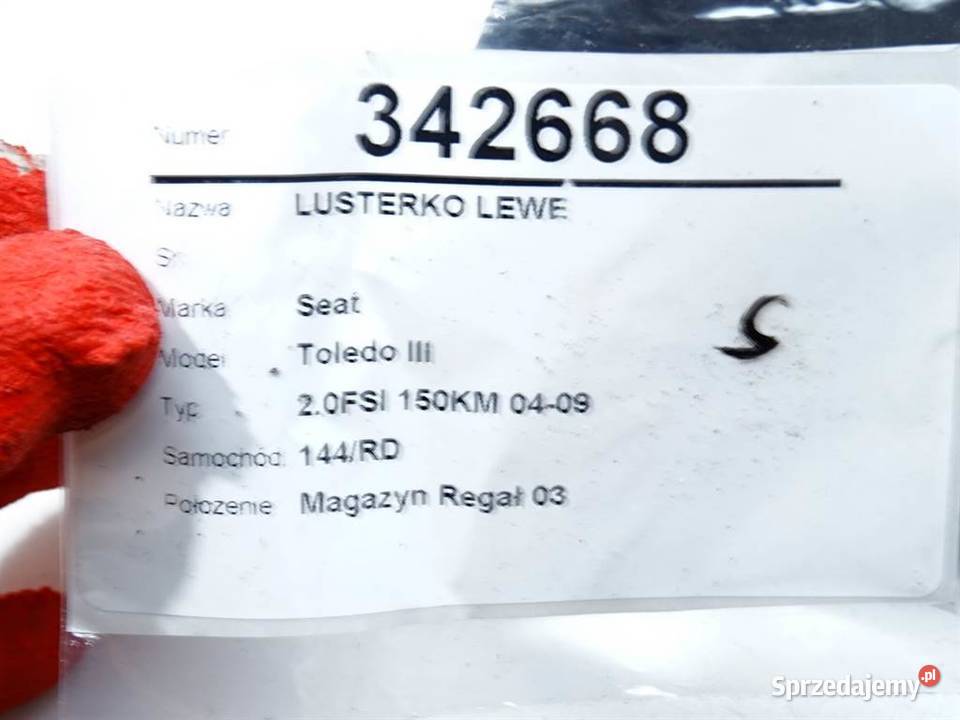 LUSTERKO LEWE SEAT TOLEDO III Hatchback 0409