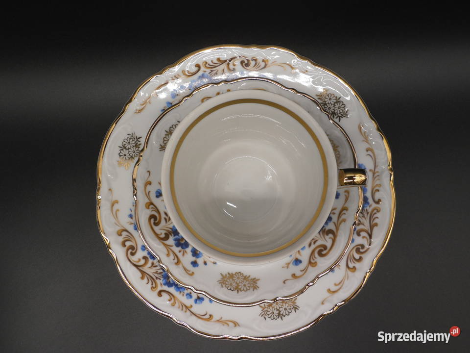 Zestaw śniadaniowy trio z porcelany Mitterteich Porcelana i szkło Raszków