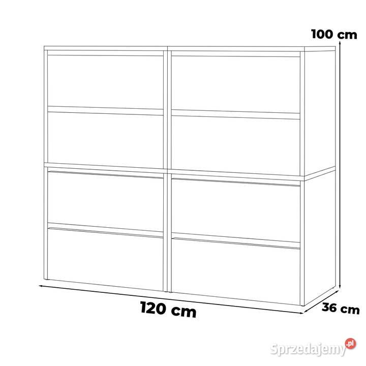 Szafka Na Buty Uchylna 8 Drzwi 120 Modułowa Do