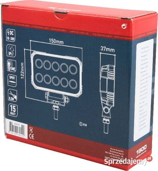 Lampa robocza LED prostokątna 15W 1900 lm 1030V Kamionna sprzedam