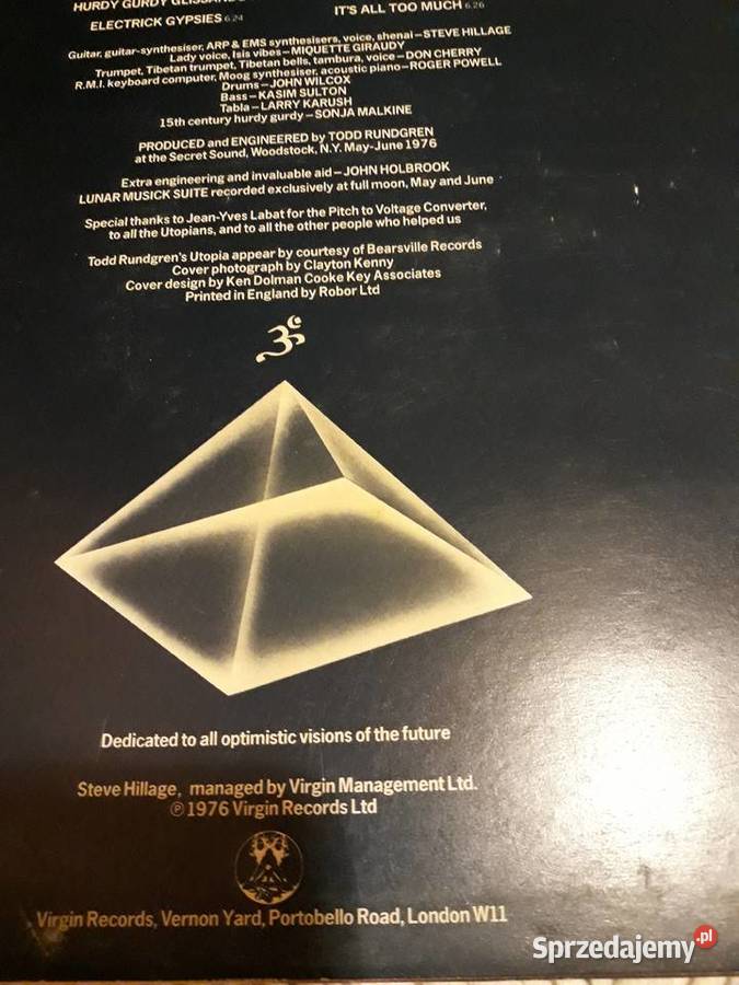 STEVE HILLAGE L VIRGIN RECORDS 1976 Rzeszów