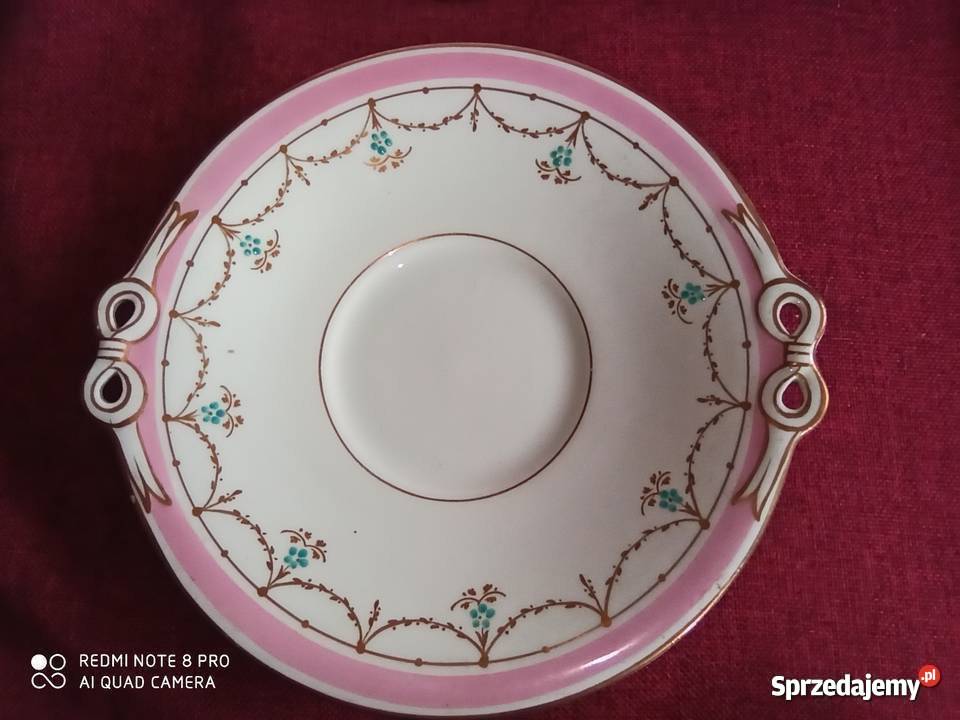 Filiżanka na spodku Sygnatura numeryczna Różowy Porcelana i szkło Gdańsk