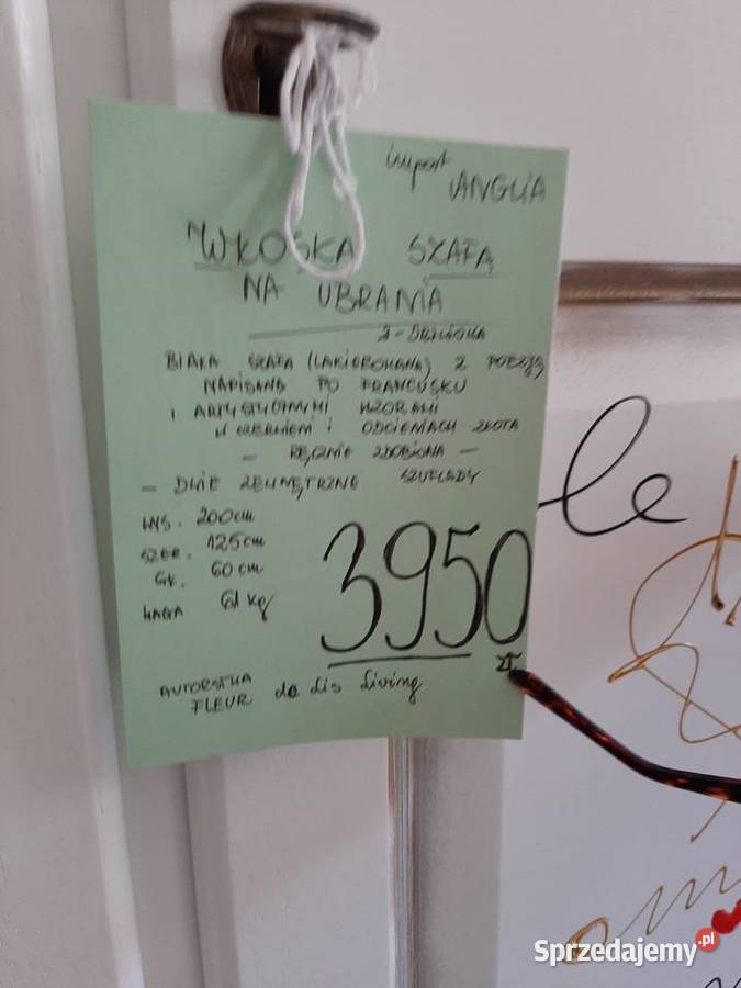 szafa biała 2wu drzwiowa przesuwane produkcja Wodzisław Śląski